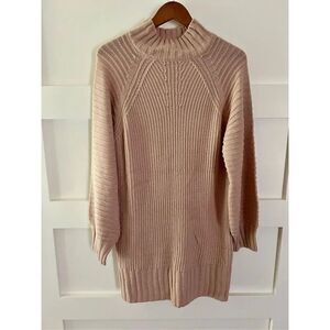 Pale pink sweater dress or extra long sweater size L